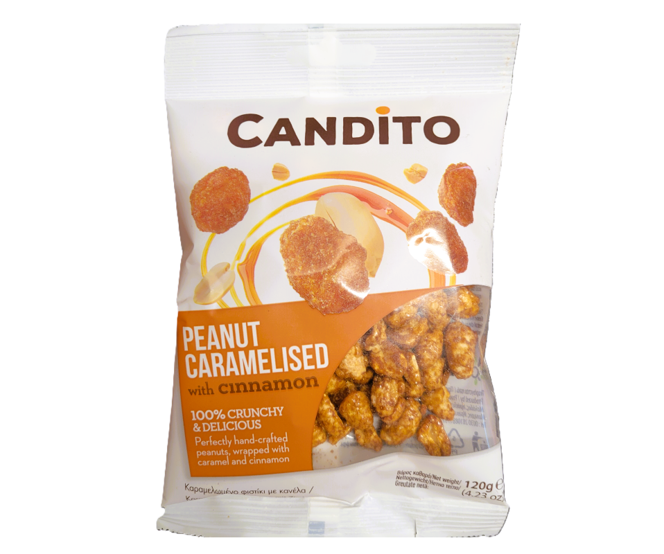 CANDITO CARAMELIZED PEANUTS WITH CINNAMON 120g