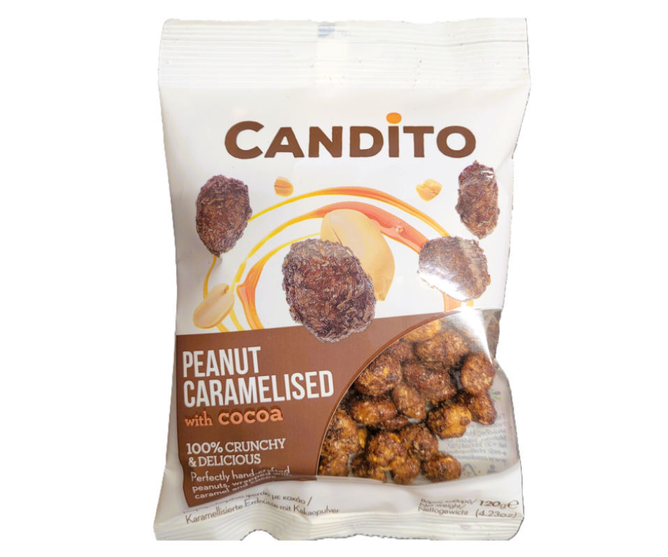 CANDITO CARAMELIZED PEANUTS WITH COCOA 120g