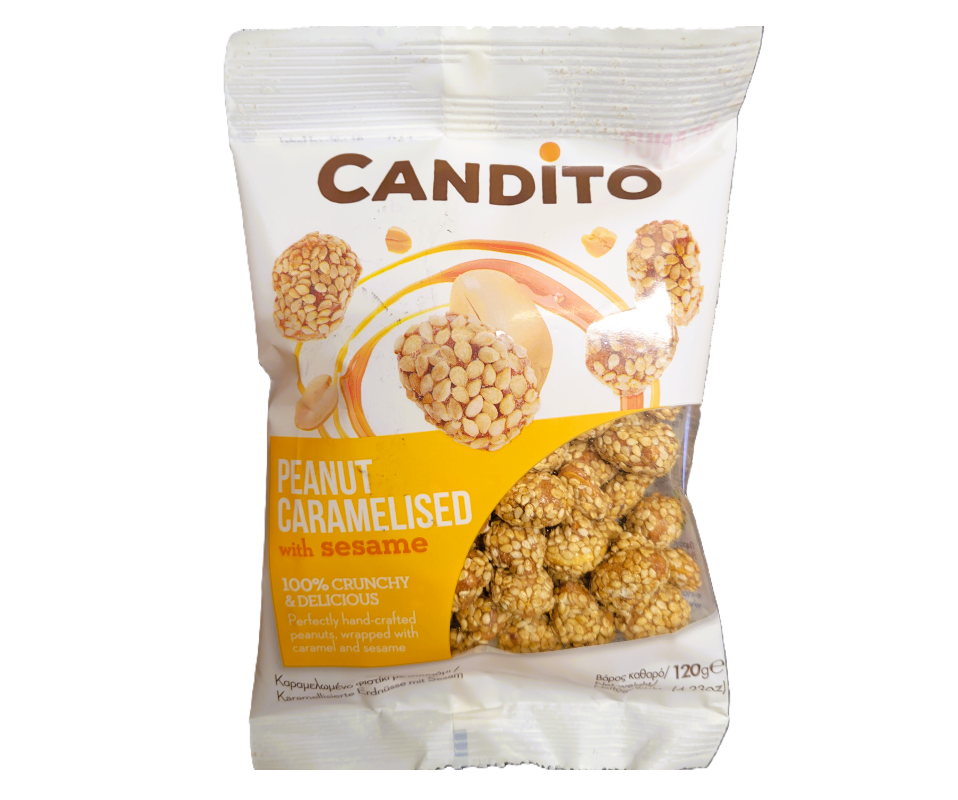 CANDITO CARAMELIZED PEANUTS WITH SESAME 120g