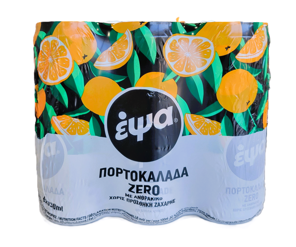 EPSA ORANGEADE SODA ZERO 6-PACK/330ml