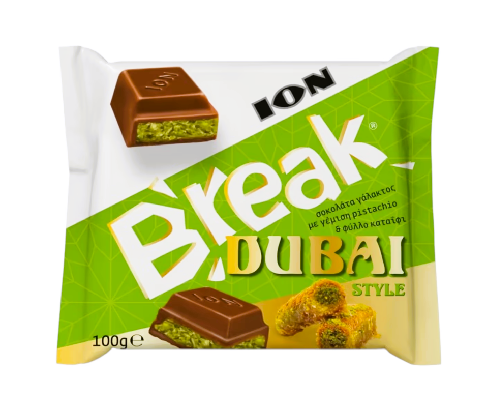 ION BREAK DUBAI CHOCOLATE BAR 100g