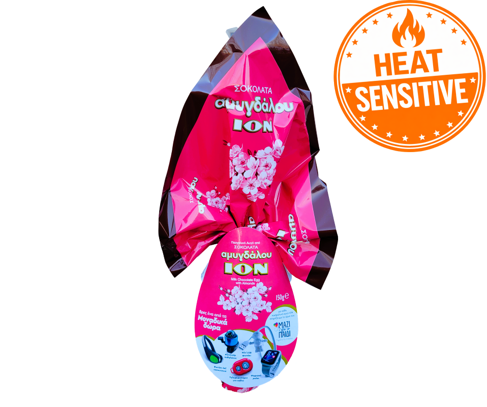 ION EASTER EGG MILK CHOCOLATE WITH ALMONDS (SURPRISE TOY INSIDE) 150g
