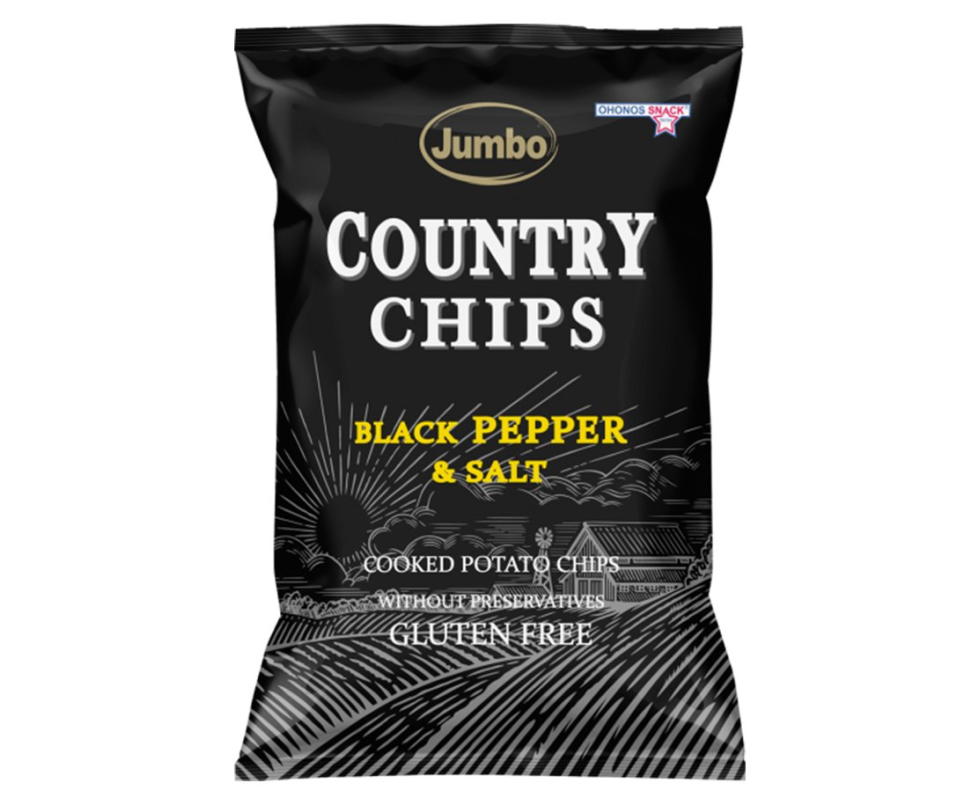 JUMBO COUNTRY CHIPS BLACK PEPPER & SALT 150g