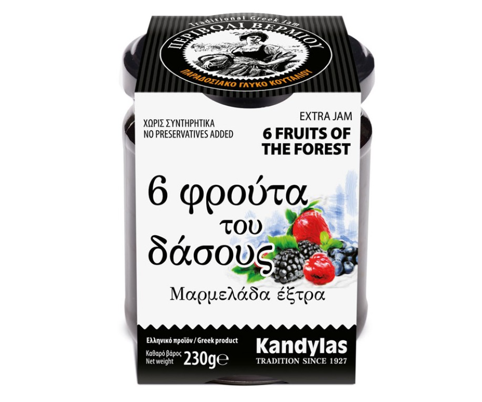 KANDYLAS EXTRA JAM 6 FOREST FRUITS 230g