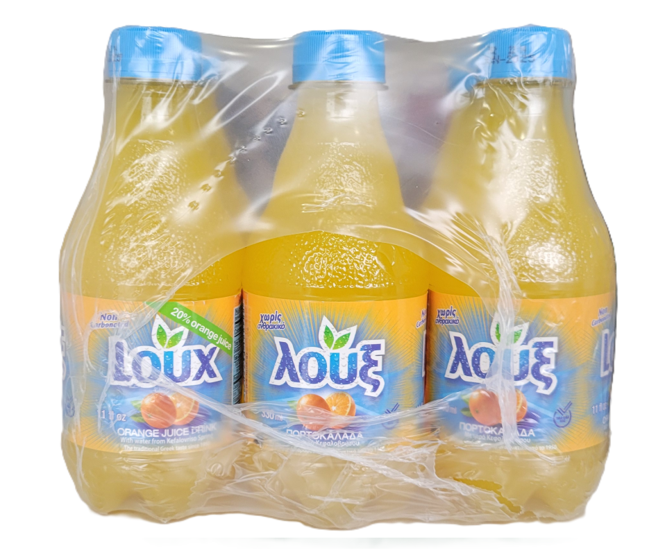 LOUX NON-CARBONATED ORANGE JUICE 6-PACK/330ml