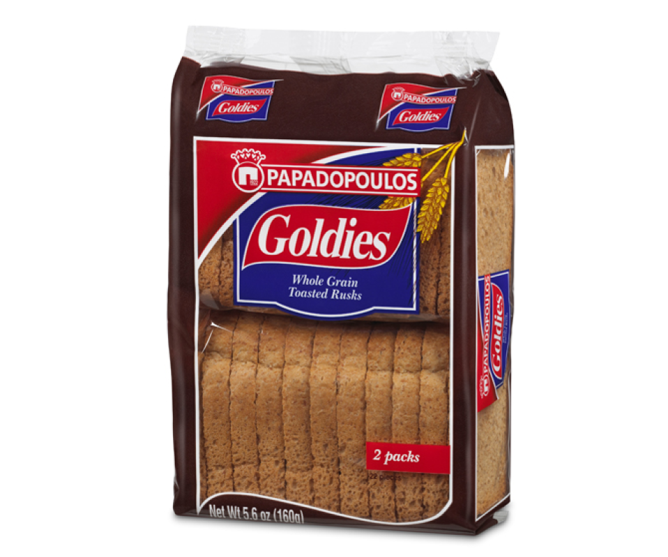 PAPADOPOULOU GOLDIES WHOLEGRAIN TOAST RUSKS 160g