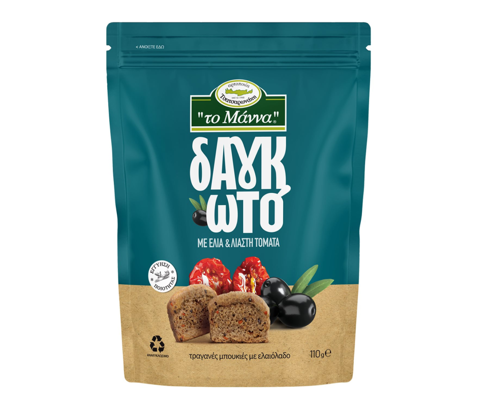 THE MANNA CRISPY BITES OLIVE & SUN-DRIED TOMATO 110g