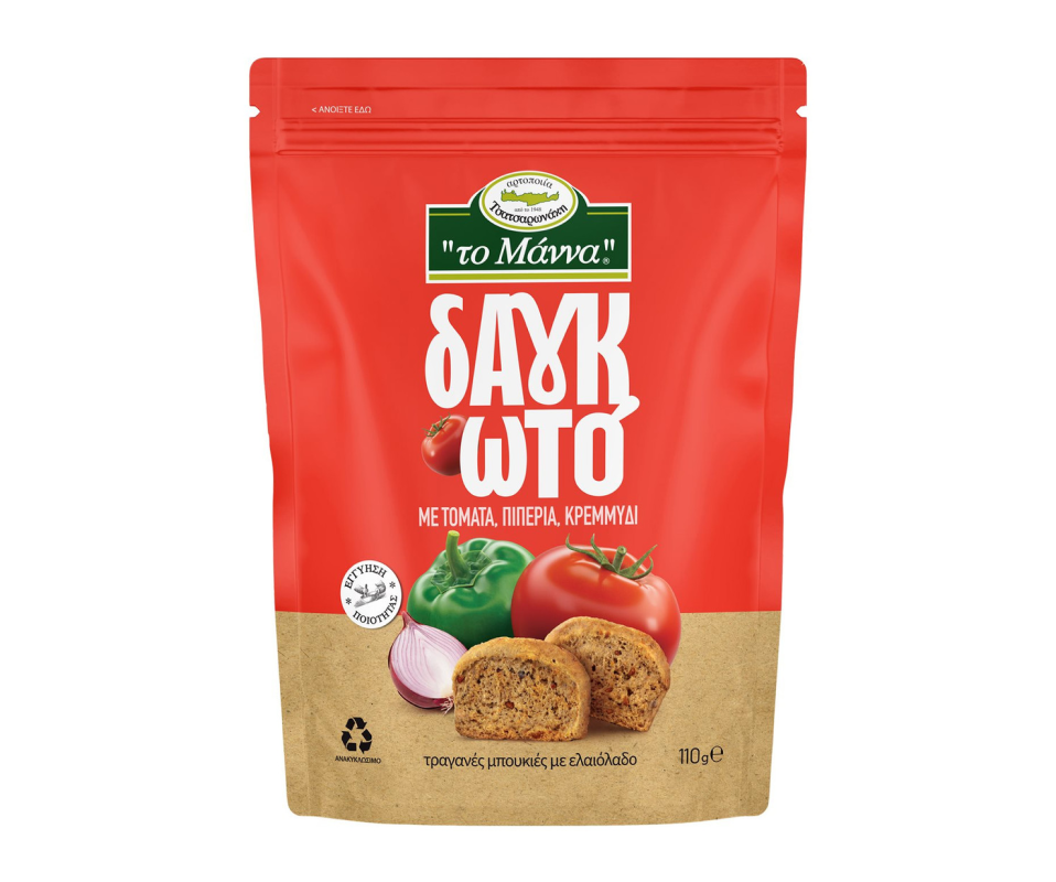 THE MANNA CRISPY BITES TOMATO, PEPPER & ONION 110g