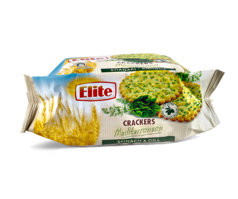 ELITE MEDITERRANEAN CRACKERS SPINACH & DILL 105g