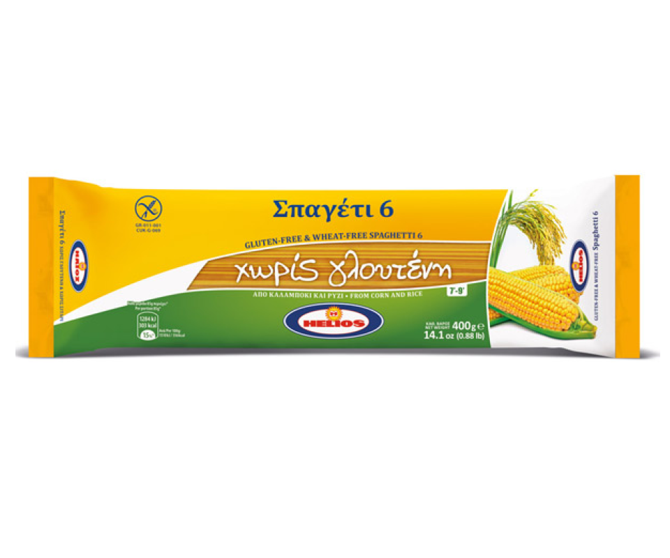 HELIOS SPAGHETTI #6 GLUTEN-FREE 500g