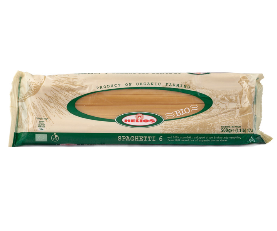 HELIOS SPAGHETTI #6 ORGANIC 500g
