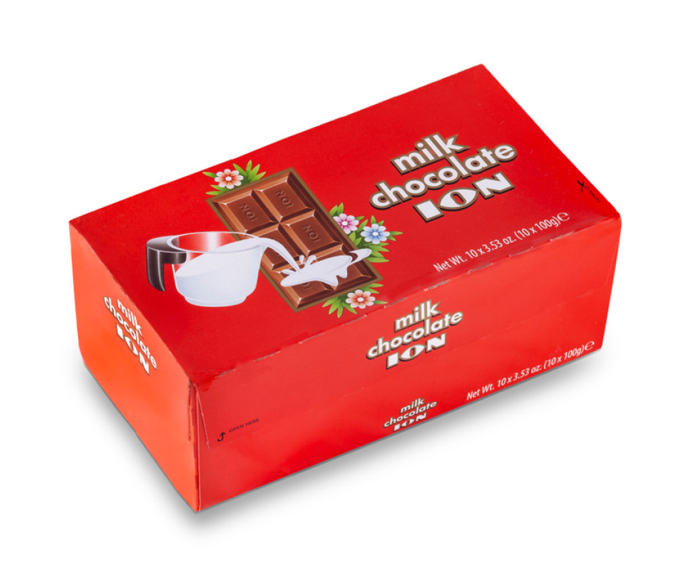 ION MILK CHOCOLATE BARS 100g