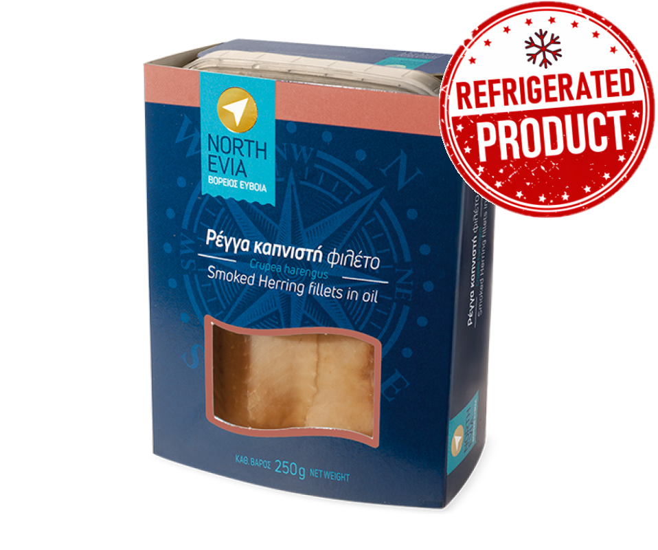 NORTH EVIA SMOKED HERRING FILLETS IN OIL (REGGA) 250g