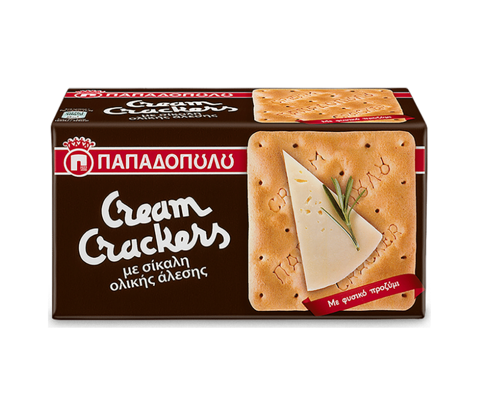 PAPADOPOULOU RYE CREAM CRACKERS 175g