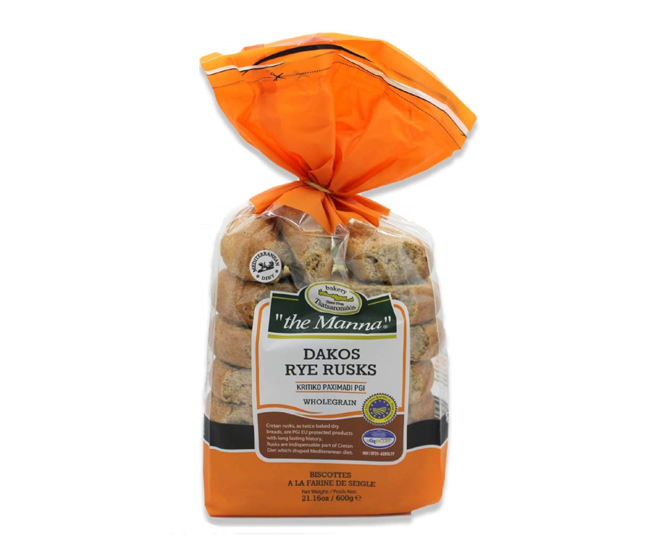 THE MANNA CRETAN RYE RUSKS 600g