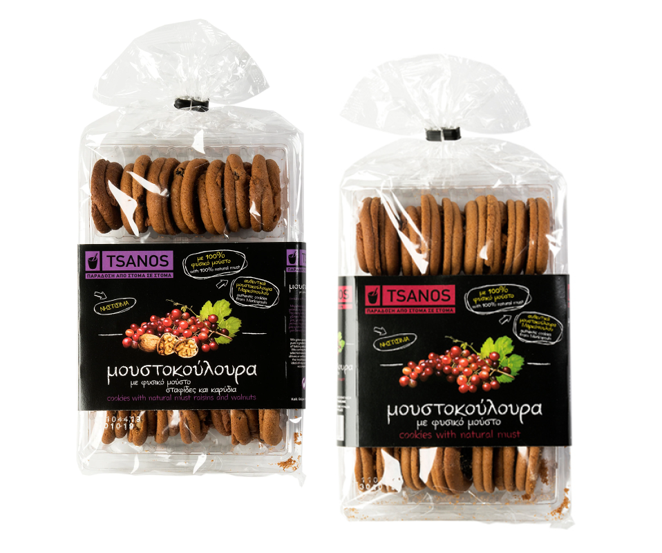 TSANOS NATURAL MUST COOKIES (MOUSTOKOULOURA) 300g