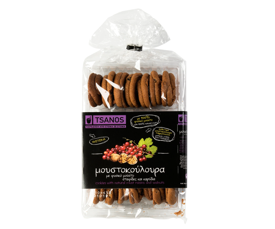 TSANOS NATURAL MUST COOKIES (MOUSTOKOULOURA) 300g