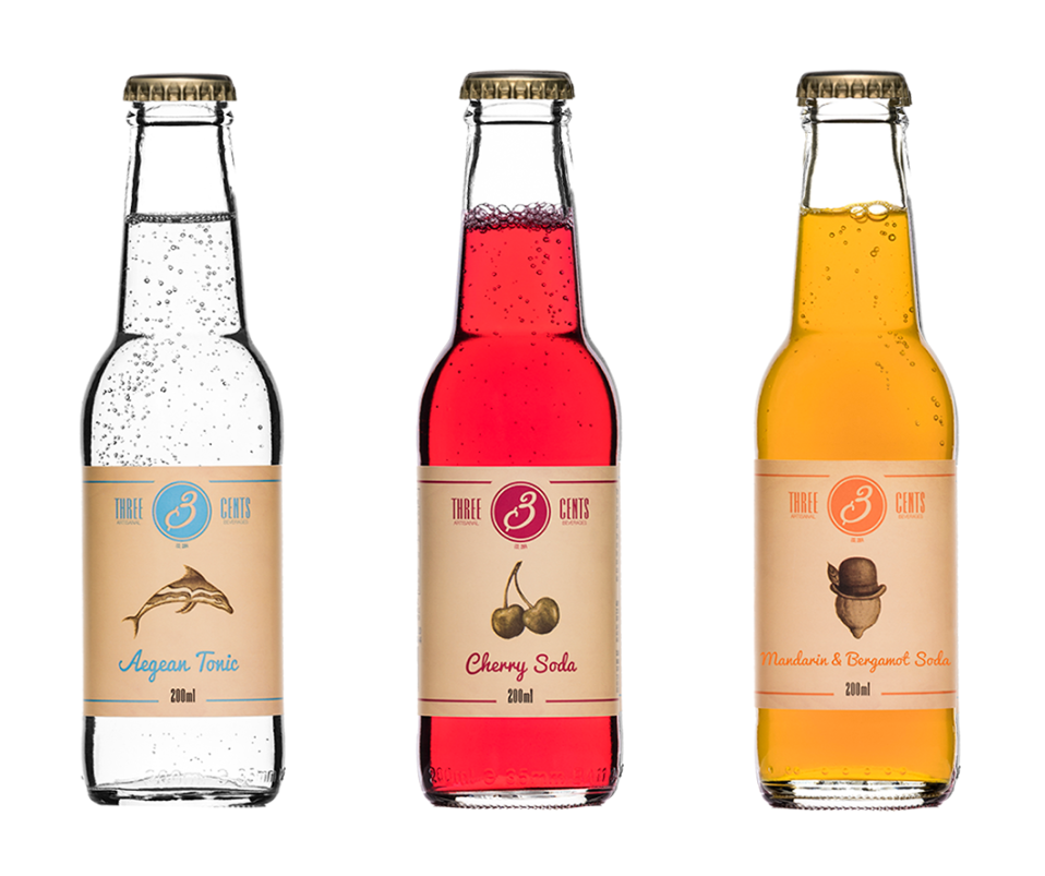 THREE CENTS PREMIUM SODA MIXERS 200ml GREEK CART THREE CENTS PREMIUM SODA MIXERS 200ml GREEK CART