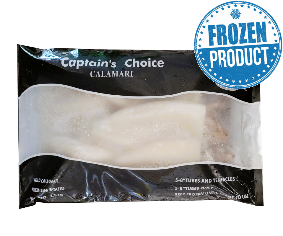 CAPTAIN'S CHOICE CALAMARI TUBES AND TENTACLES 2.5lbs