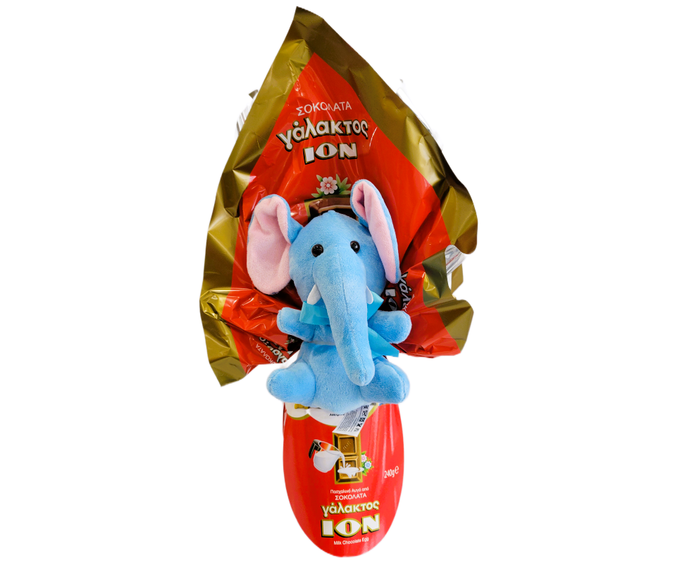 ION EASTER EGG MILK CHOCOLATE WITH PLUSH DOLL 240g