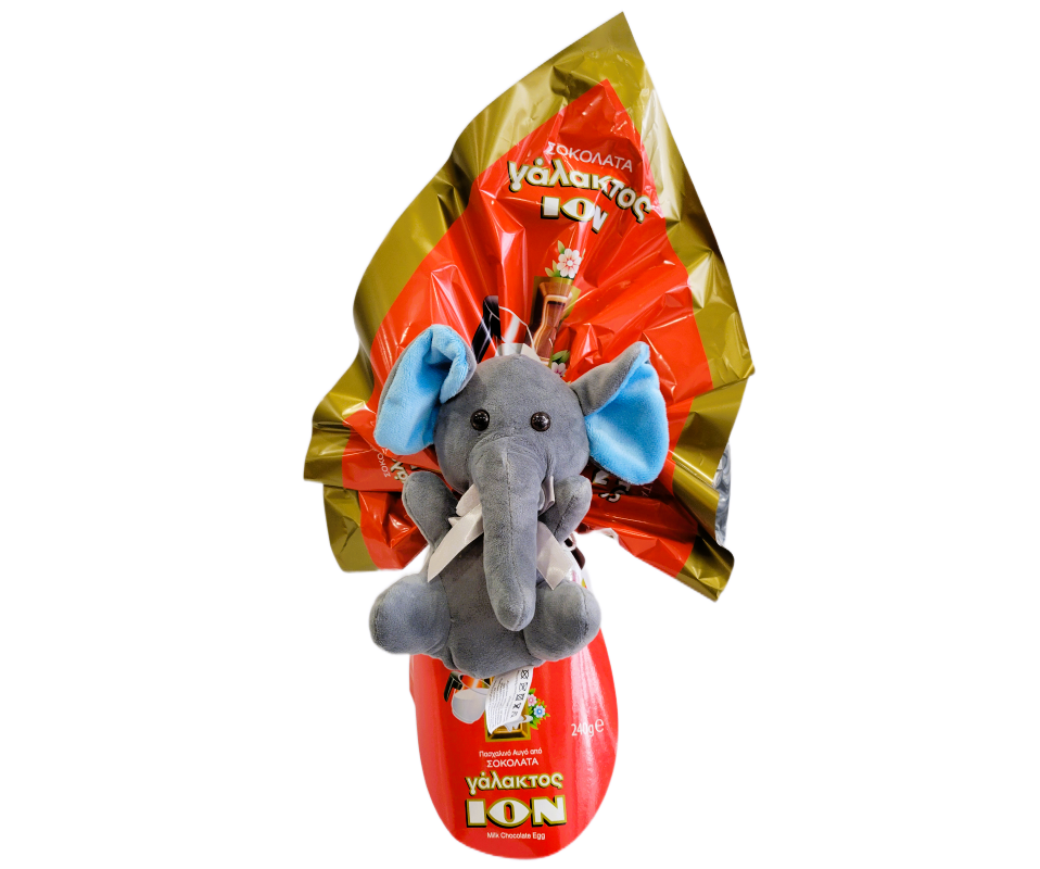 ION EASTER EGG MILK CHOCOLATE WITH PLUSH DOLL 240g