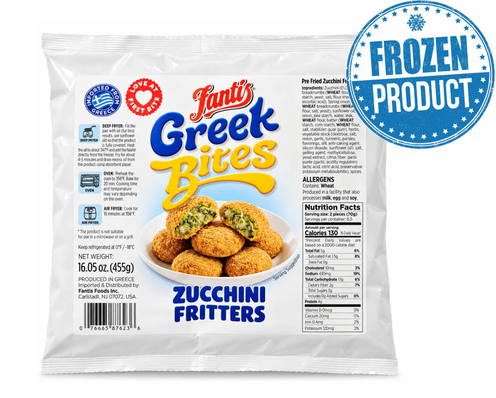 FANTIS GREEK BITES ZUCCHINI FRITTERS 455g