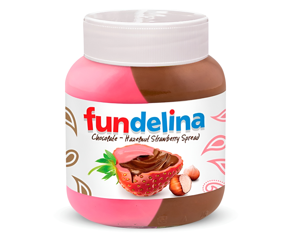 FUNDELINA CHOCOLATE-HAZELNUT STRAWBERRY SPREAD 370g