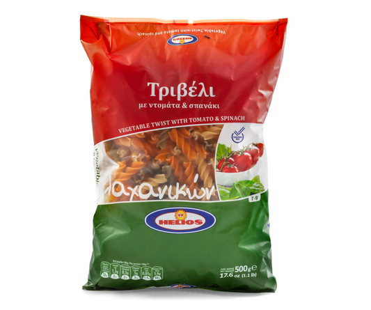 HELIOS VEGETABLE TWIST PASTA WITH TOMATO & SPINACH 500g