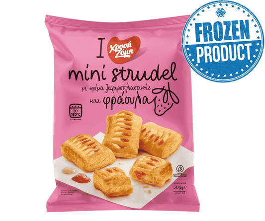 HRISI ZIMI MINI STRUDELS STRAWBERRY CREAM 500g