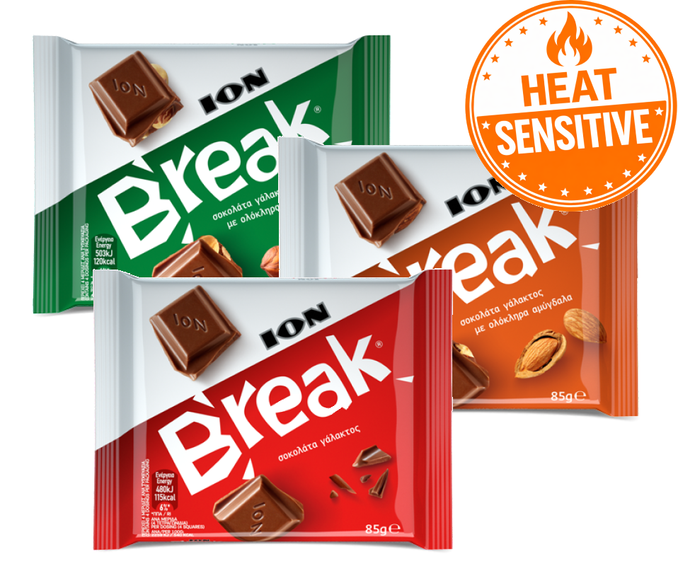 ION BREAK CHOCOLATE BARS 85g