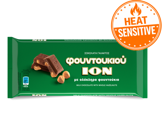 ION MILK CHOCOLATE WITH WHOLE HAZELNUTS BAR 200g