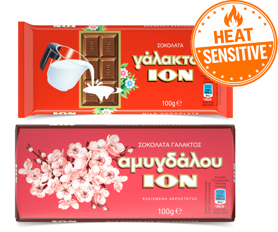 ION MILK CHOCOLATE BARS 100g