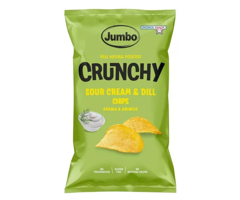 JUMBO CRUNCHY CHIPS SOUR CREAM & DILL 90g