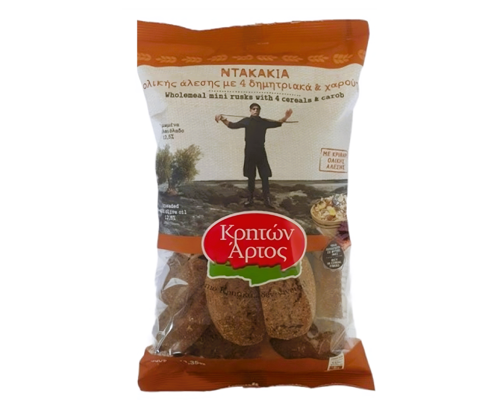 KRITON ARTOS MINI RUSKS WITH CEREAL & CAROB 350g