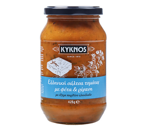 KYKNOS TOMATO SAUCE WITH OREGANO & FETA 425g