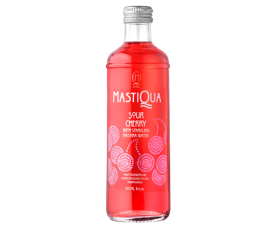 MASTIQUA SPARKLING SOUR CHERRY MASTICHA WATER 330ml