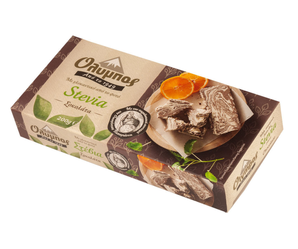 OLYMPOS CHOCOLATE HALVA WITH STEVIA 250g