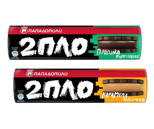 PAPADOPOULOU DOUBLE-STUFFED SANDWICH COOKIES 230g