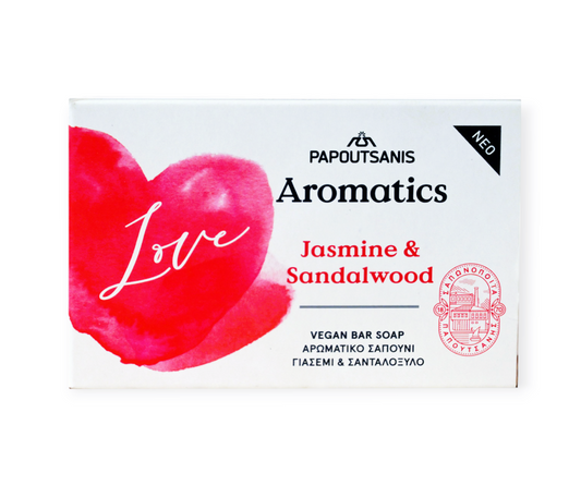 PAPOUTSANIS AROMATICS JASMINE & SANDALWOOD SOAP BAR 100g