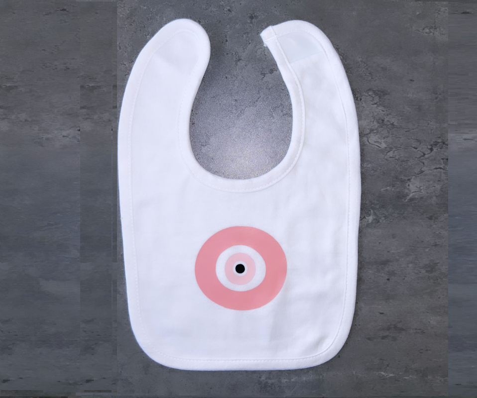 PINK EVIL EYE BIB