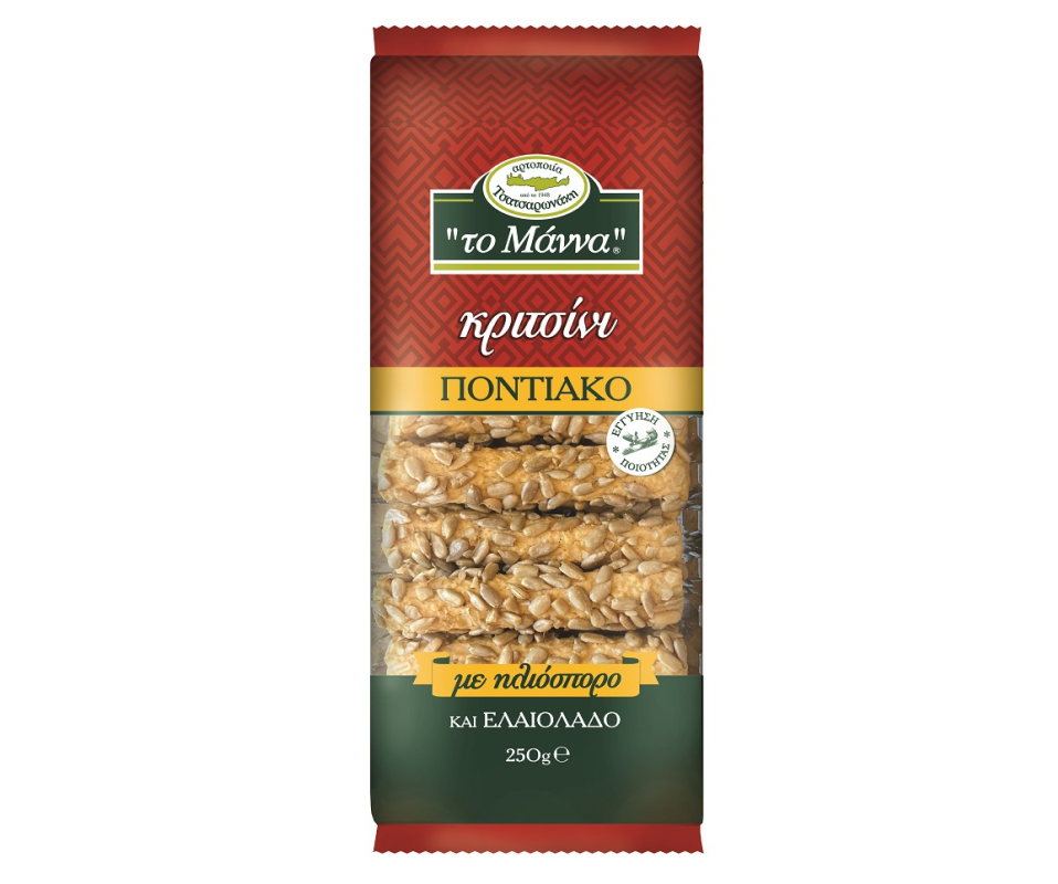 THE MANNA PONTIAN BREADSTICKS WITH SUNFLOWER SEEDS 250g