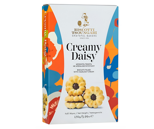 TSOUNGARI CREAMY DAISY BISCUITS WITH HAZELNUT CREAM 170g