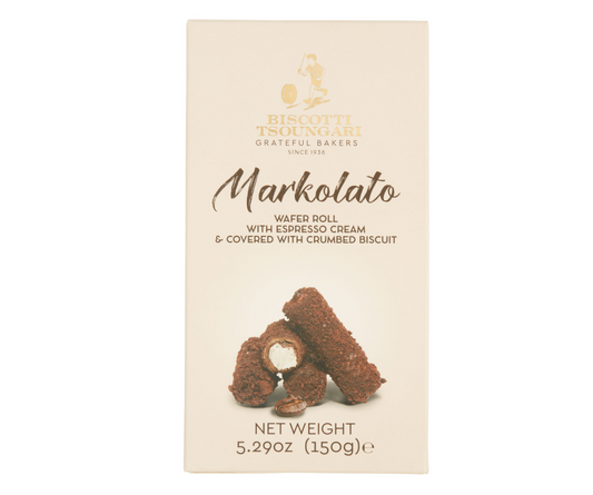 TSOUNGARI MARKOLATO WAFER ROLL WITH ESPRESSO CREAM 150g