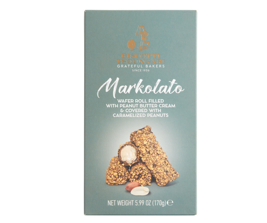 TSOUNGARI MARKOLATO WAFER ROLL WITH PEANUT BUTTER CREAM 170g