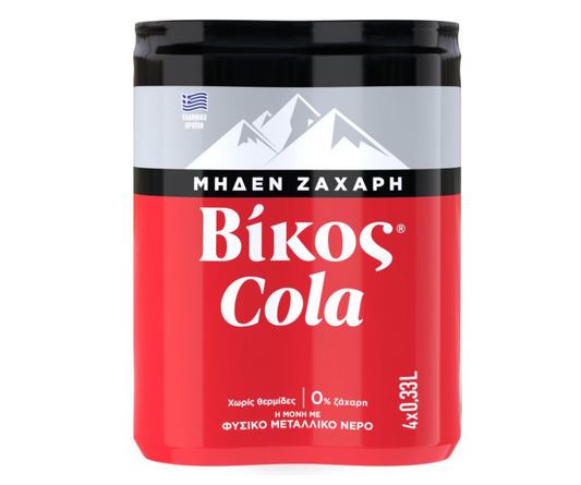 VIKOS COLA ZERO SUGAR 4-PACK/330ml