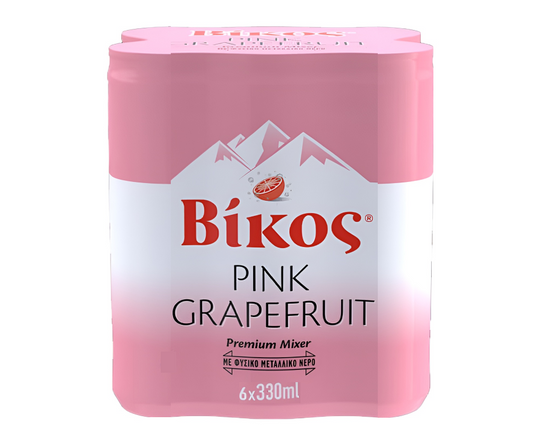 VIKOS PINK GRAPEFRUIT SODA 6-PACK/330ml