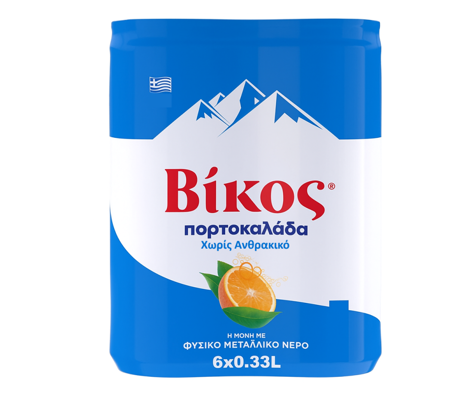 VIKOS NON-CARBONATED ORANGE JUICE 6-PACK/330ml