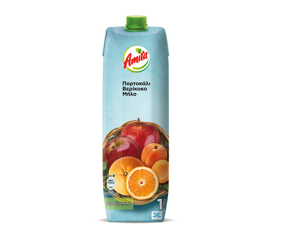 AMITA ORANGE, APPLE & APRICOT JUICE 1L