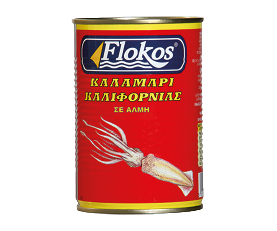 FLOKOS CALIFORNIAN WHOLE ROUND SQUID IN BRINE 370g