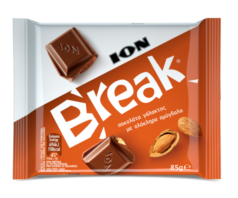 ION BREAK CHOCOLATE BARS 85g
